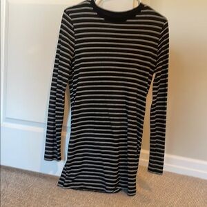 Topshop Black and Gray Mini Dress